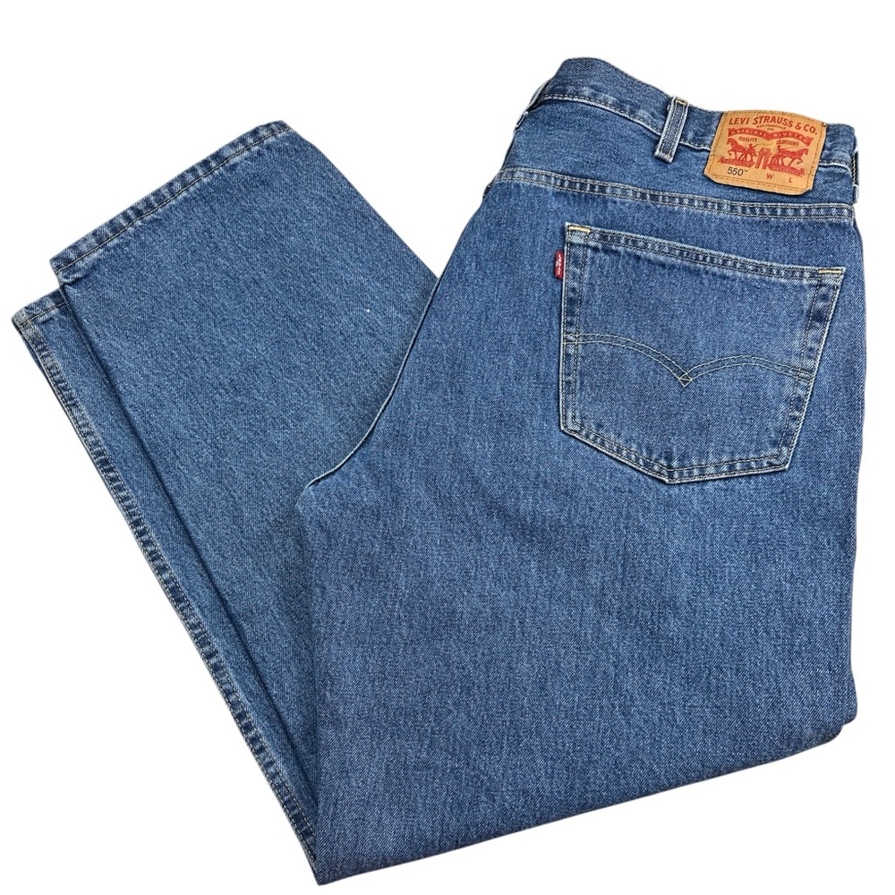 Levi’s 505 Five Pocket Cotton Denim Straight Leg Jeans W44 L32 EUC